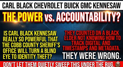 Carl Black GMC Kennesaw Fraud No Accountability